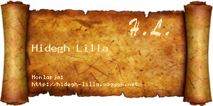 Hidegh Lilla névjegykártya